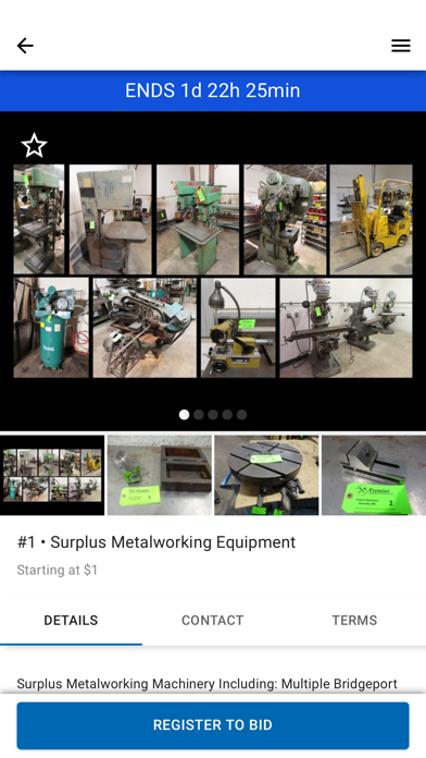 Premier Machinery Auctions Screenshot