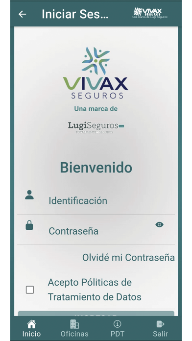 VIVAX Seguros Screenshot