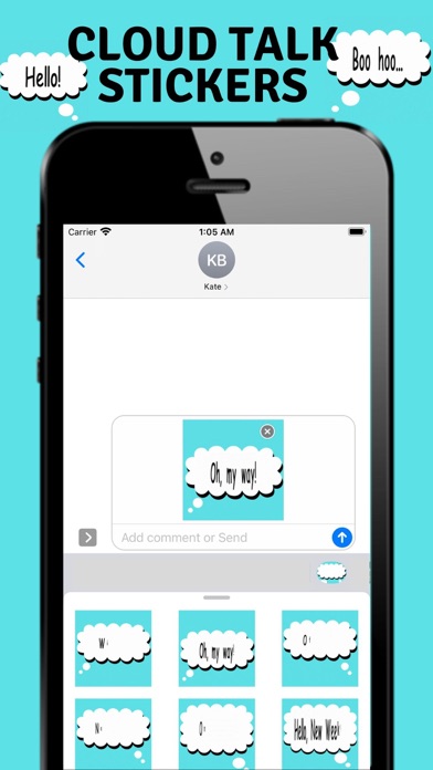 Cloud talk stickers Screenshot