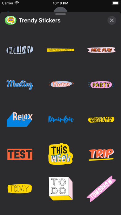 Trendy stickers Screenshot