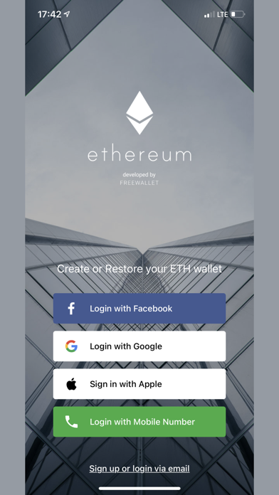 Ethereum Wallet - Freewallet Screenshot