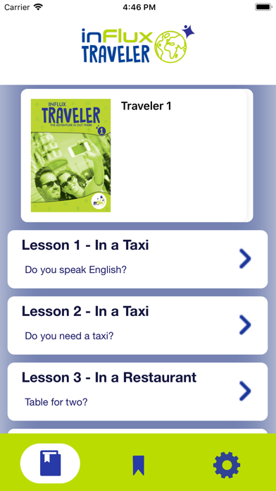 inFlux Traveler Digital Book Screenshot