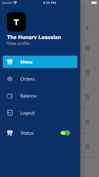 CloudFood Vendor Screenshot