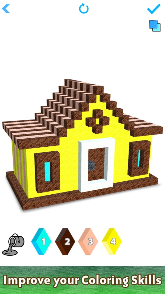 #6. House 3D Voxel Color By Number (iOS) 由: Aysha Sehar