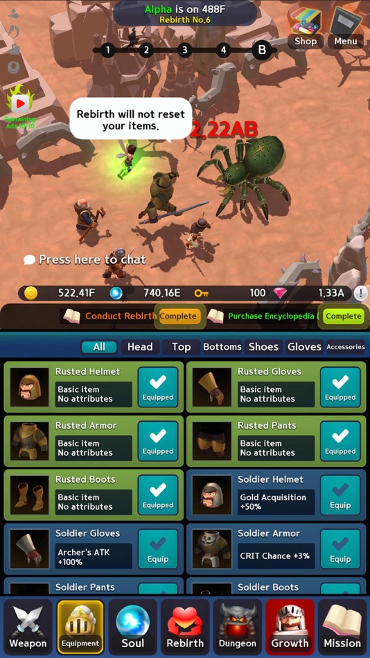 #1. Infinite Knight (iOS) 由: Gamepub