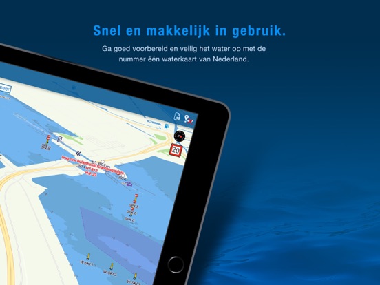 Vaarkaart Nederland iPad app afbeelding 2