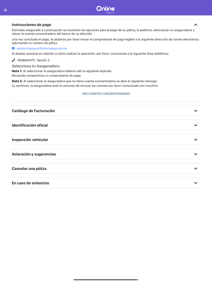 Online Seguros - Móvil