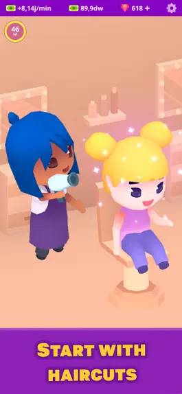 Game screenshot Idle Beauty Salon Clicker apk