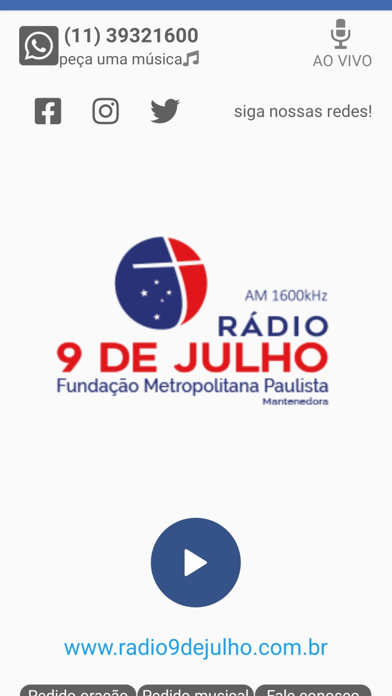 Radio 9 de Julho Screenshot