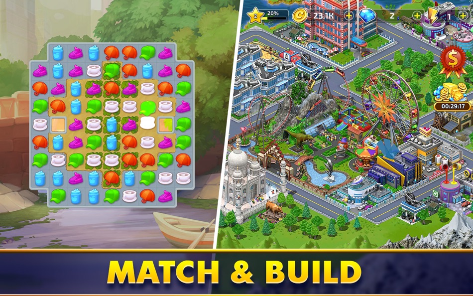 #1. Mayor Match: Build a Town Game (macOS) 由: G5 Entertainment AB
