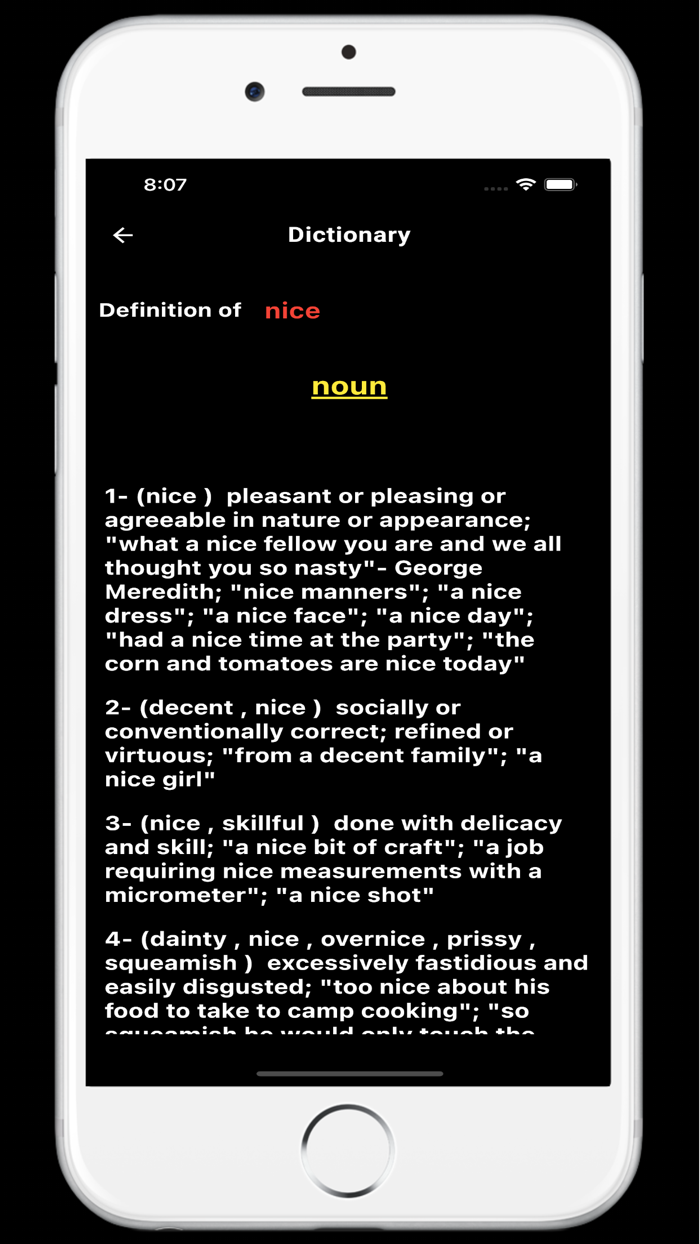 English Dictionary -Definition