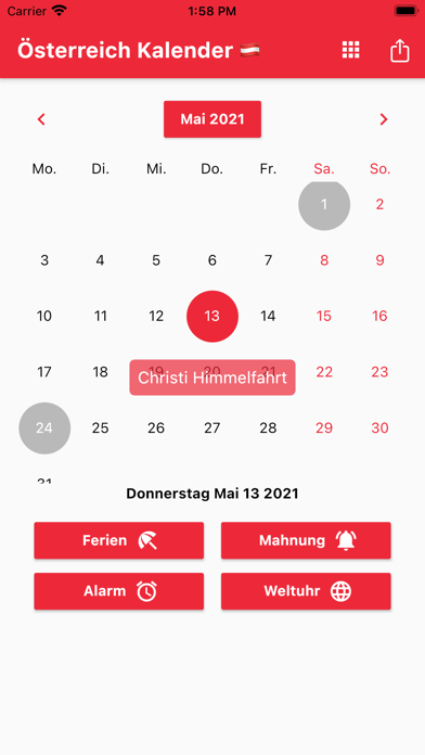 Österreich Kalender 2024 Screenshot 1 - AppWisp.com