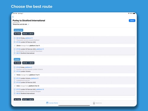 Train Times UK Journey Plannerのおすすめ画像1