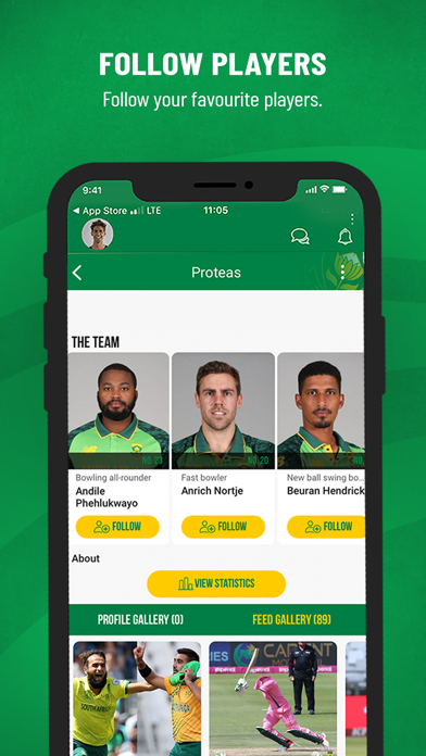 Cricket South Africa App Screenshot