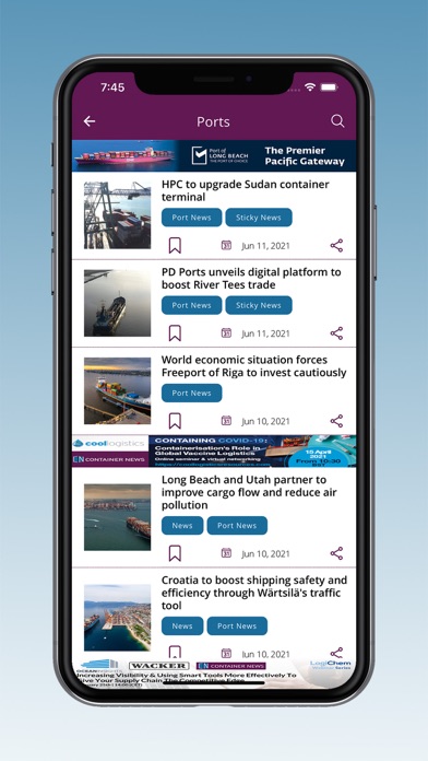 Container News Screenshot