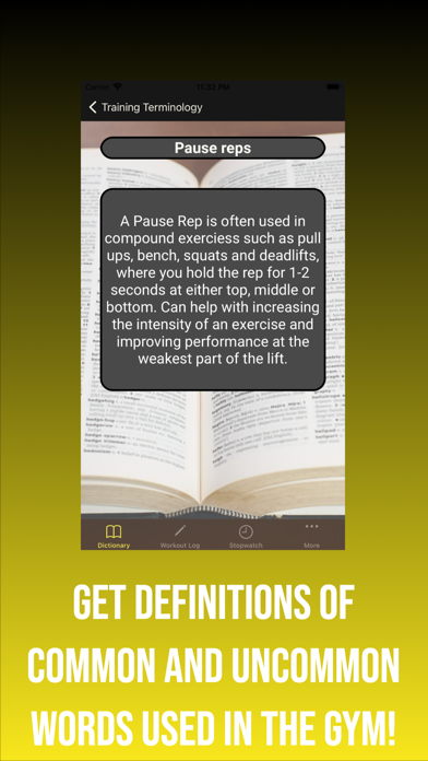 The Fitness Dictionary Screenshot