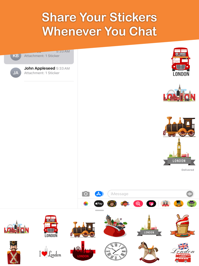 London Paris Stickers Pack