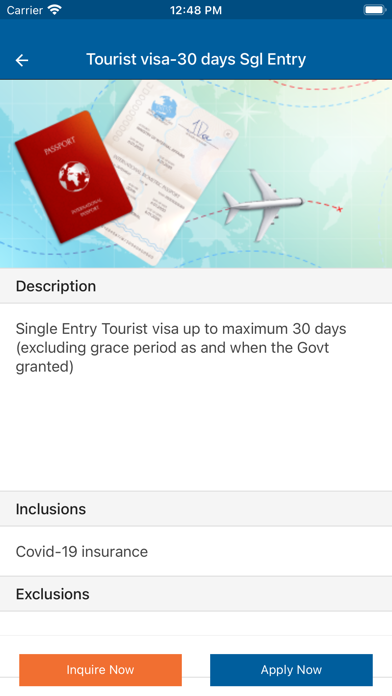 Smart Travel Visa App Screenshot