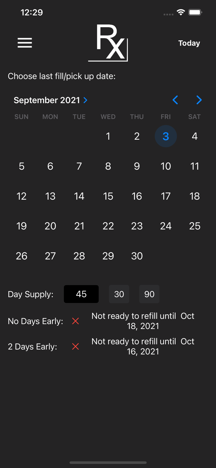 Rx Corner - Calendar