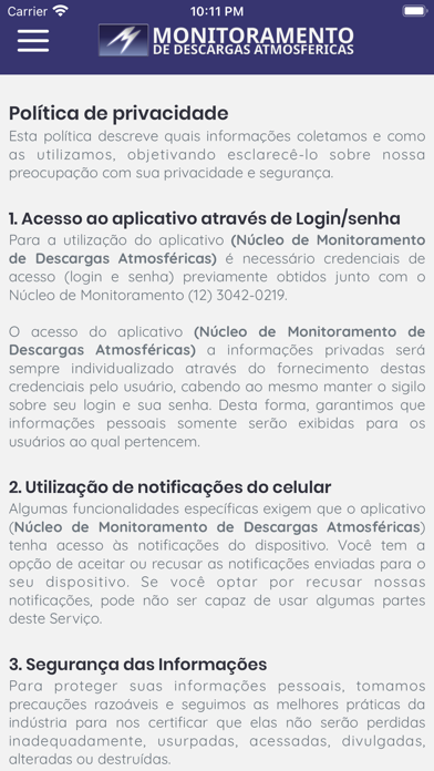 Núcleo de Monitoramento Screenshot