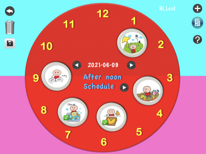 Kids schedule and Kids todo list