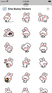 emo bunny stickers iphone screenshot 3