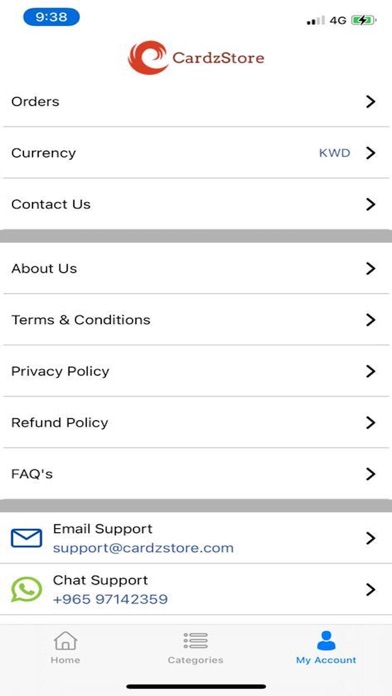 CardzStore Screenshot