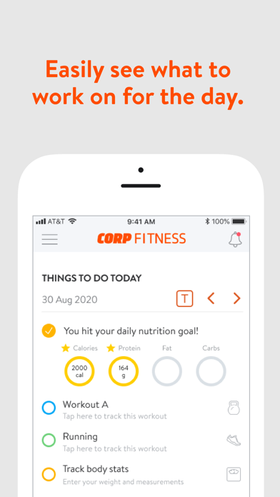 Corp Fitness Screenshot