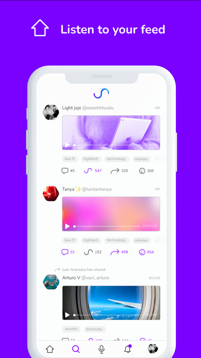 Soundn - Audio social network Screenshot