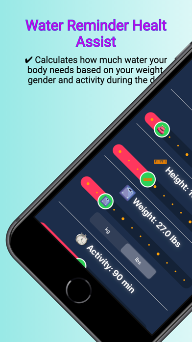 Water Reminder - Healt Assist Screenshot