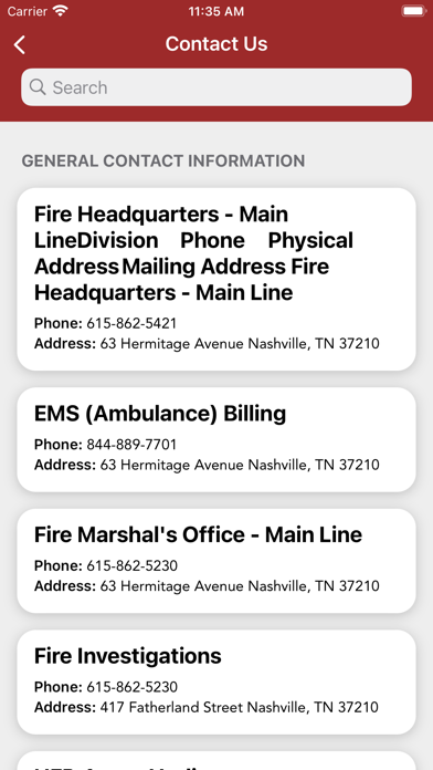 Nashville Fire Department screenshot 2