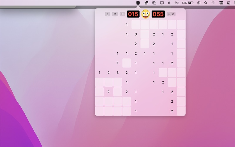 Screenshot #2 pour Minesweeper Menu Bar