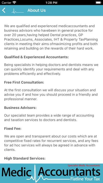 Medic Accountants Screenshot