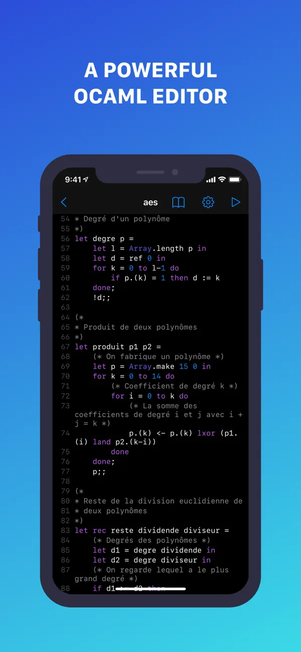#1. OCaml: Learn & Code (iOS) Podle: Groupe MINASTE