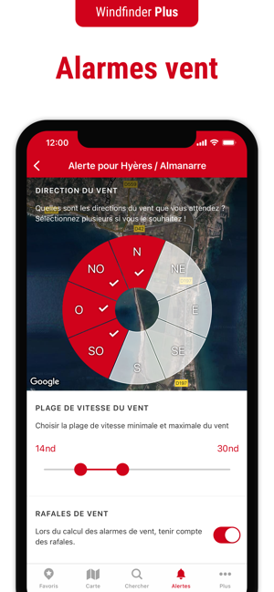 ‎Windfinder: carte vent & météo Capture d'écran