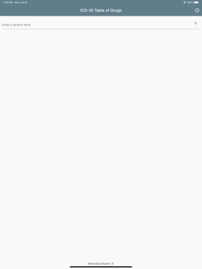 ICD-10 Table of Drugs