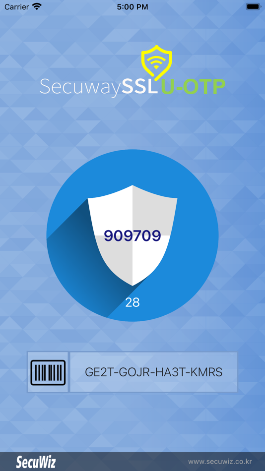 #2. U-OTP for SecuwaySSL U (iOS) By: Secuwiz, Inc.