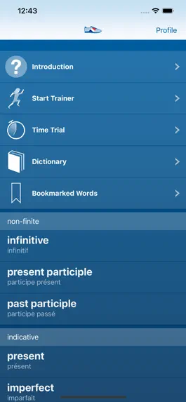 Game screenshot French Verbs Trainer mod apk