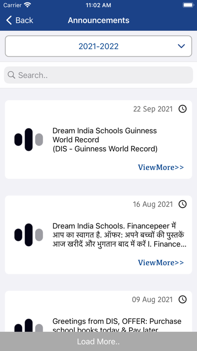 Screenshot #2 pour Dream India Parent Portal