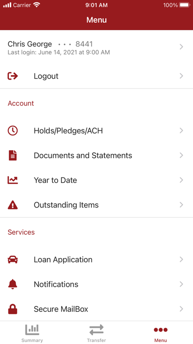 Victoria Federal CU App Screenshot