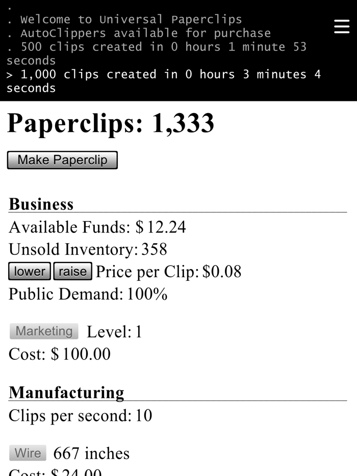 Universal Paperclips™