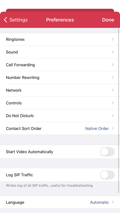 Unified Voice Softphone Screenshot