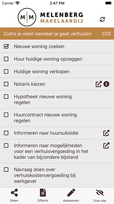 Melenberg Makelaardij Screenshot