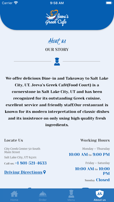 Jeeva's Greek Café Screenshot