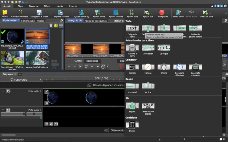 Screenshot #2 pour VideoPad Professionnel