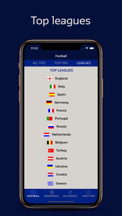 Football Predictions Betting Screenshot