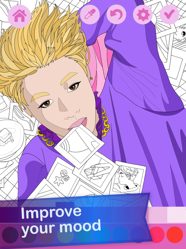 Download Kawaii Anime Girl ColoringBook App Free on PC (Emulator