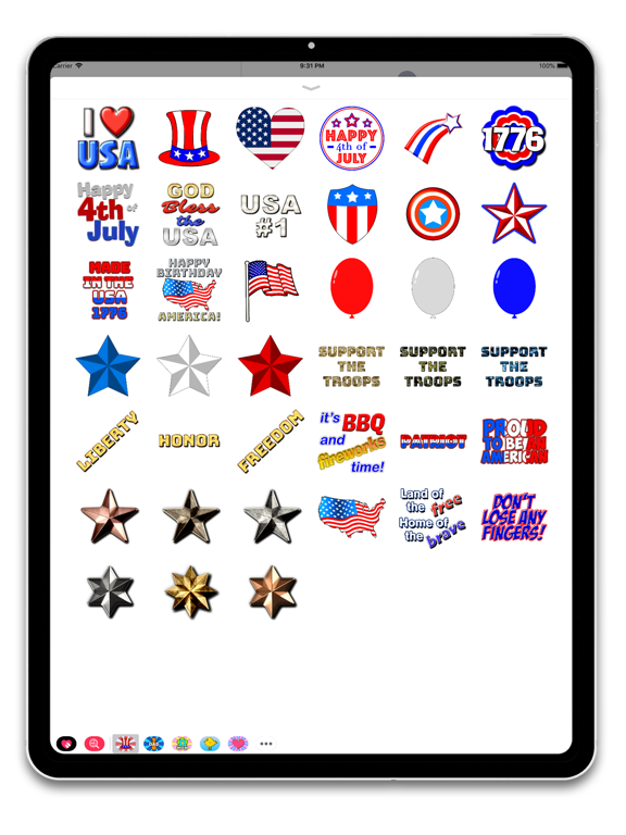 Screenshot #4 pour July 4th Fun Stickers