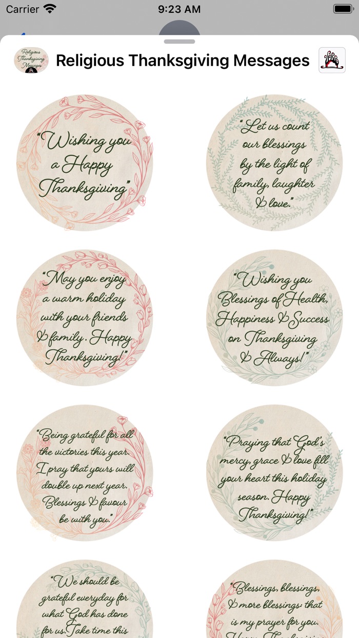 Religious Thanksgiving Message