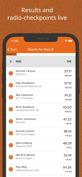 Game screenshot Orienteering Live Results hack